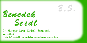 benedek seidl business card